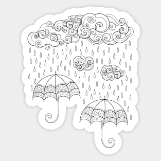 Noncolored Fairytale Weather Forecast Print Sticker